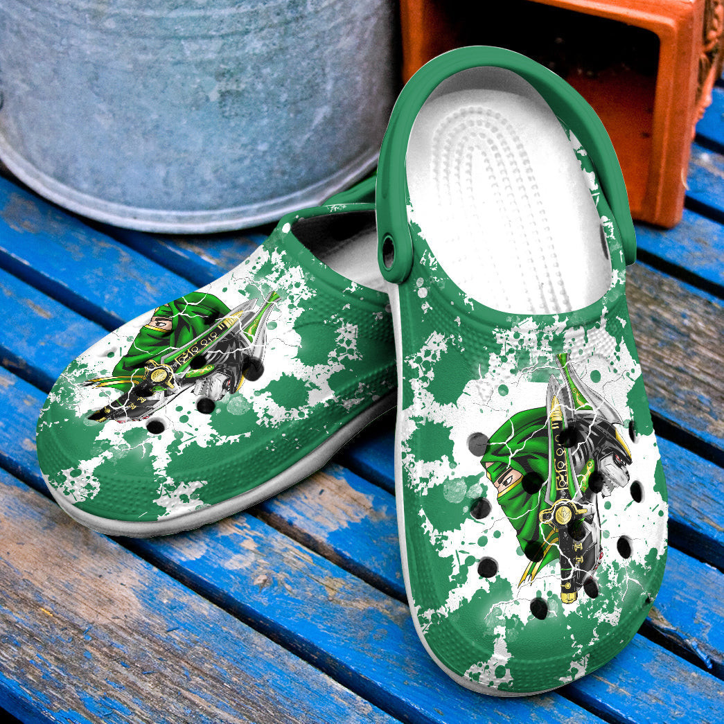 Sabots Mighty Morphin Ninjetti Green Tommy Ranger Crocs Classic Clogs Shoes - Clog