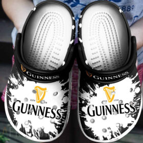 Sabots The Original Guinness Logo Crocs Classic Clogs Shoes In Black White –  Clog