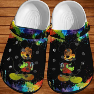 Sabots Mickey Mouse 3D Corlorful Crocs Classic Clogs Shoes In Black -  Clog