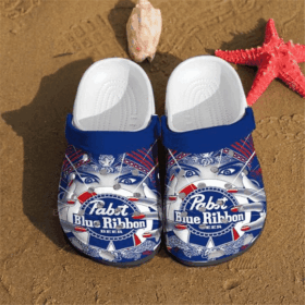 Sabots Pabst Blue Ribbon Drink Crocs Classic Clogs Shoes –  Clog