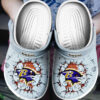 Sabots Baltimore Ravens Logo Pattern Crocs Classic Clogs Shoes In Light Blue -  Clog