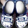 Sabots Busch Light Beer Logo Splatter Pattern Crocs Classic Clogs Shoes In Blue -  Clog