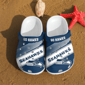 Sabots Seattle Seahawks Go Hawks Crocs Classic Clogs Shoes In Blue –  Clog