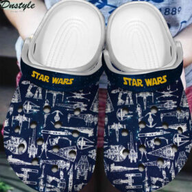 Sabots Star Wars Logo Pattern Crocs Classic Clogs Shoes In Blue & White –  Clog