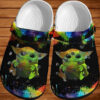 Sabots Baby Yoda At Night Pattern Crocs Classic Clogs Shoes In Black -  Clog