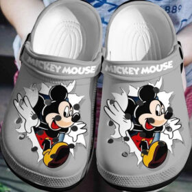Sabots Mickey Mouse Funny Crocs Classic Clogs Shoes In Gray –  Clog