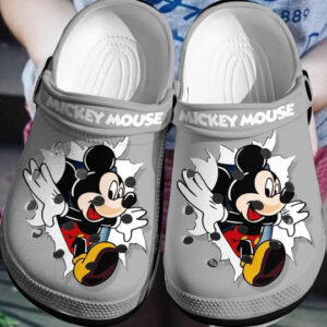 Sabots Mickey Mouse Funny Crocs Classic Clogs Shoes In Gray -  Clog