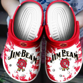 Sabots Jim Beam Logo Pattern Crocs Classic Clogs Shoes In Red & White –  Clog