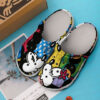 Sabots Mickey Mouse Flower Pattern Crocs Classic Clogs Shoes In Blue & Yellow -  Clog