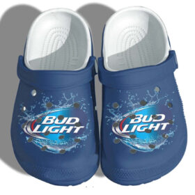 Sabots Bud Light Beer Logo Crocs Classic Clogs Shoes In Navy –  Clog