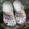 Sabots Hocus Pocus Stickers Pattern Crocs Classic Clogs Shoes In Purple & White -  Clog