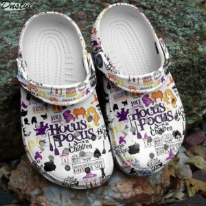 Sabots Hocus Pocus Stickers Pattern Crocs Classic Clogs Shoes In Purple & White -  Clog