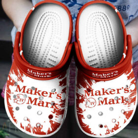 Sabots Marker’s Mark Logo Splatter Pattern Crocs Classic Clogs Shoes In Red White –  Clog
