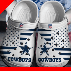 Sabots Dallas Cowboys Team Crocs Classic Clogs Shoes In White –  Clog