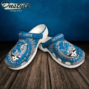 Sabots Detroit Lions Skull Pattern Crocs Classic Clogs Shoes In Blue & Grey -  Clog