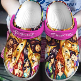 Sabots Disney Princesses Long Hairs Pattern Crocs Classic Clogs Shoes In Pink –  Clog