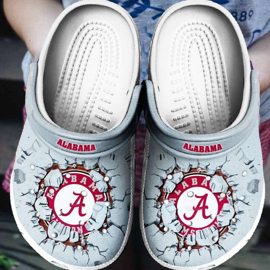 Sabots Alabama Crimson Tide Logo Broken Wall Crocs Classic Clogs Shoes - Clog