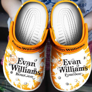 Sabots Evan Williams Logo Splatter Pattern Crocs Classic Clogs Shoes In Orange -  Clog