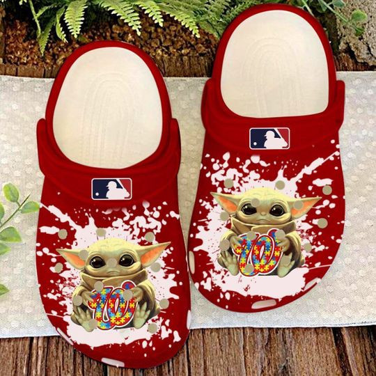 Sabots Baby Yoda Autism Washington Nationals Crocs Classic Clogs Shoes - Clog