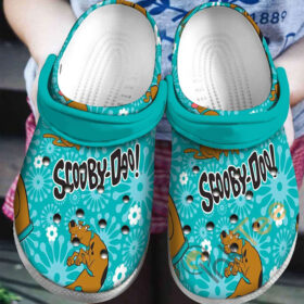 Sabots Scooby Doo Flower Pattern Crocs Classic Clogs Shoes In Blue –  Clog