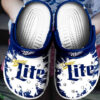 Sabots Miller Lite Logo Splatter Pattern Crocs Classic Clogs Shoes In Blue -  Clog