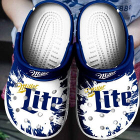 Sabots Miller Lite Logo Splatter Pattern Crocs Classic Clogs Shoes In Blue –  Clog