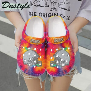 Sabots Cleveland Browns Logo Pattern Crocs Classic Clogs Shoes In Light Colors -  Clog