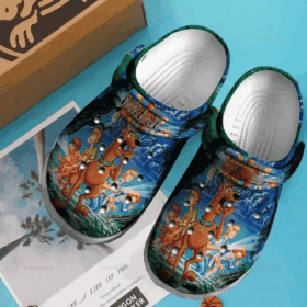 Sabots Scooby Doo Cartoon Pattern Crocs Classic Clogs Shoes In Orange & Blue –  Clog