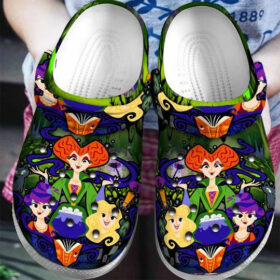 Sabots Hocus Pocus Disney Characters Pattern Crocs Classic Clogs Shoes In Blue & Green –  Clog