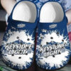 Sabots Keystone Light Logo Pattern Crocs Classic Clogs Shoes In Dark Blue & White -  Clog