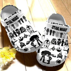 Sabots Star War Black And White Crocs Crocband Clog Comfortable Water Shoes -  Clog