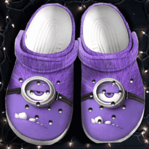 Sabots Minion Funny Face Crocs Classic Clogs Shoes In Purple -  Clog