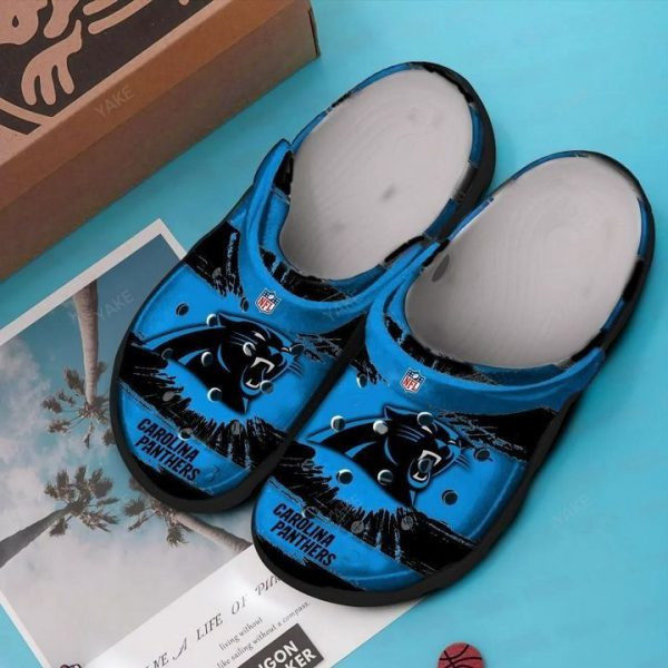 Sabots Carolina Panthers Crocs Crocband Clog Comfortable Water Shoes - Clog