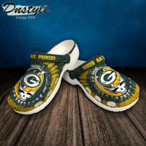 Sabots Green Bay Packers Skull Pattern Crocs Classic Clogs Shoes In Green & Yellow -  Clog
