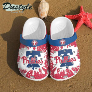 Sabots Philadelphia Phillies Logo Pattern Crocs Classic Clogs Shoes In Red & White -  Clog