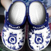 Sabots Don Q Logo Floral Pattern Crocs Classic Clogs Shoes In Blue & White -  Clog