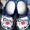 Sabots Coors Banquet Logo Pattern Crocs Classic Clogs Shoes In Blue & White -  Clog