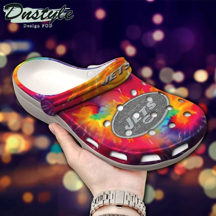 Sabots New York Jets Logo Pattern Crocs Classic Clogs Shoes In Light Colors - Clog