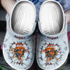 Sabots Chicago Bears Logo Pattern Crocs Classic Clogs Shoes In Light Blue & Orange -  Clog