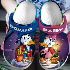 Sabots Donald Daisy Dusk Pattern Crocs Classic Clogs Shoes In Blue & Pink –  Clog