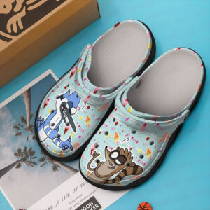 Sabots Cartoon Characters W Stickers Pattern Crocs Classic Clogs Shoes In Blue & Pink -  Clog