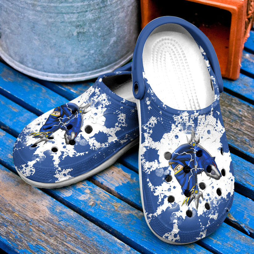 Sabots Mighty Morphin Ninjetti Blue Wolf Ranger Crocs Classic Clogs Shoes - Clog