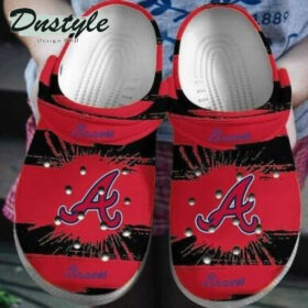 Sabots Atlanta Braves Logo Pattern Crocs Classic Clogs Shoes In Black & Red –  Clog
