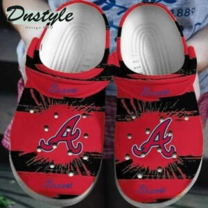 Sabots Atlanta Braves Logo Pattern Crocs Classic Clogs Shoes In Black & Red -  Clog