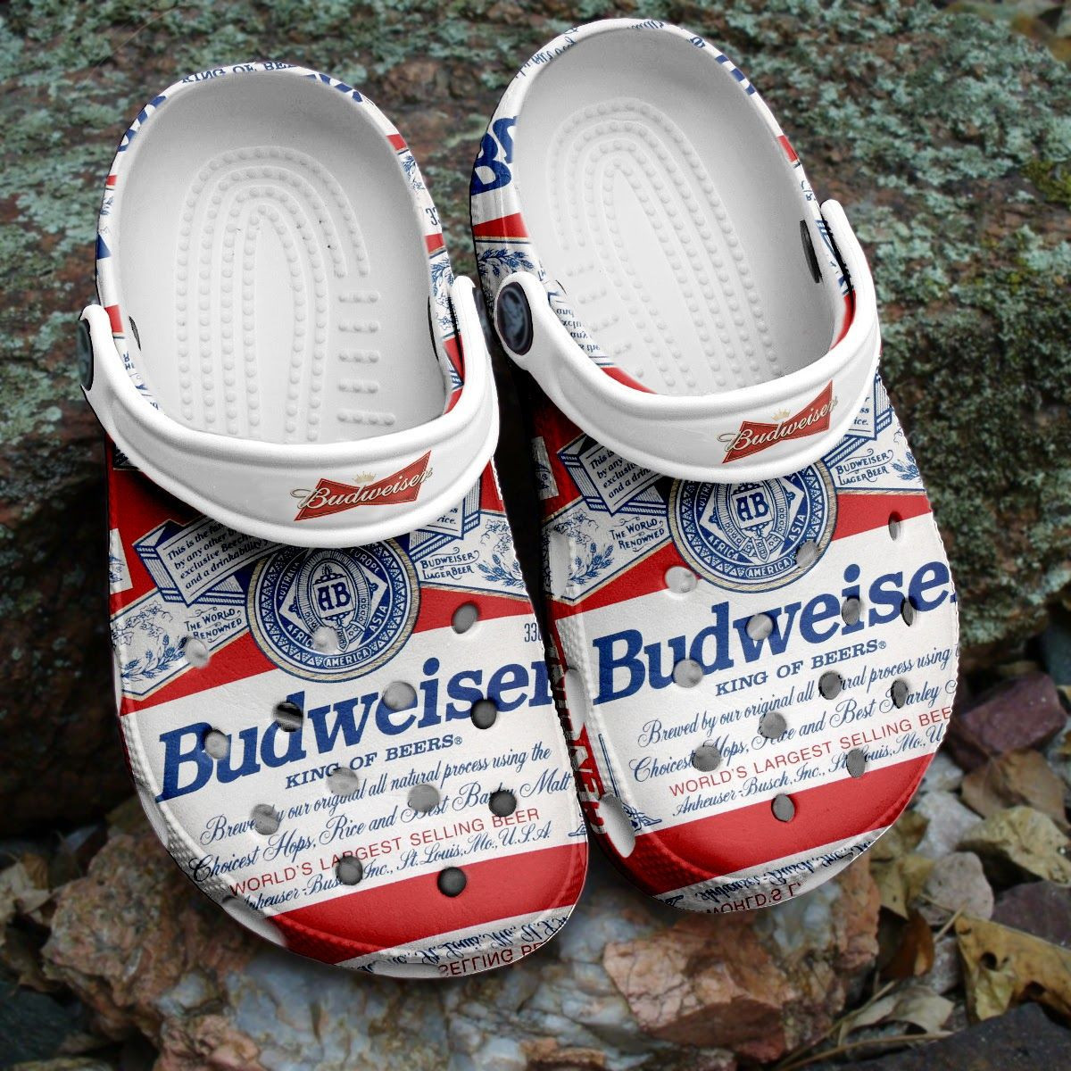 Sabots Budweiser King Of Beers Texture Pattern Crocs Classic Clogs Shoes - Clog