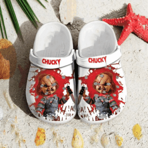 Sabots Play Chucky Horror Crocs Classic Clogs Shoes In White -  Clog