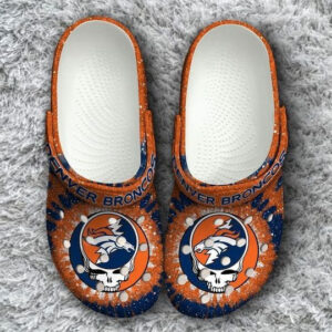 Sabots Denver Broncos Grateful Dead Pattern Crocs Classic Clogs Shoes -  Clog