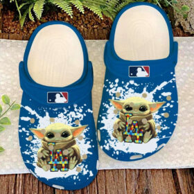 Sabots Los Angeles Dodgers Baby Yoda Pattern Crocs Classic Clogs Shoes In Blue –  Clog