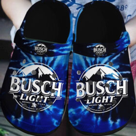 Sabots Busch Light Beer Logo Crocs Classic Clogs Shoes In Black Blue –  Clog