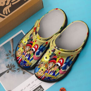 Sabots Pokemon Cartoon Characters Pattern Crocs Classic Clogs Shoes In Yellow -  Clog